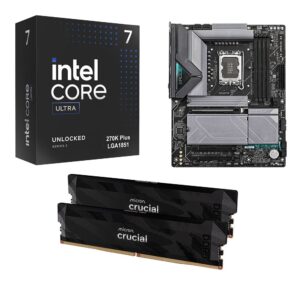 Intel Core Ultra 7 270K Plus, Gigabyte Z890 Eagle WiFi7 1851, Crucial Pro 32GB DDR5-6400 Kit, Computer Build Bundle